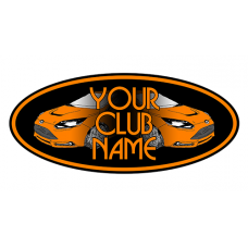 YOUR CLUB NAME Car Oval Sticker